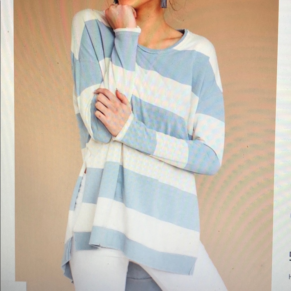 Altar’d State Blue and White Shirt